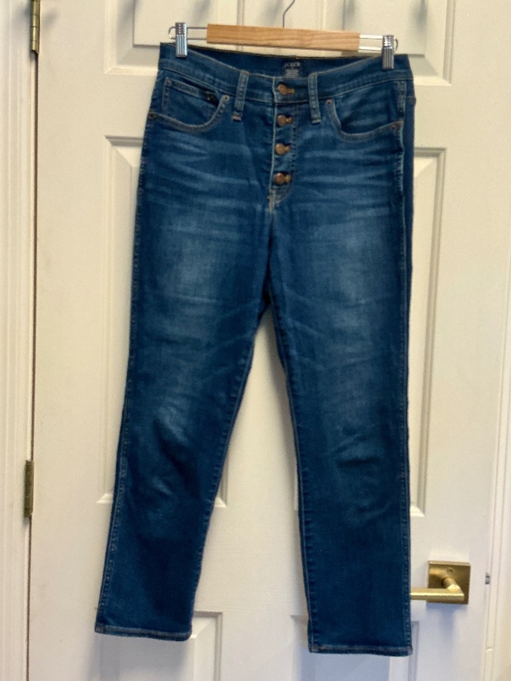 J Crew High Rise Vintage Straight jeans with button fly size 29